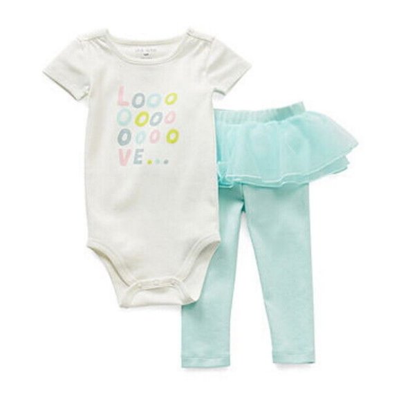 OKIE DOKIE BABY GIRL TUTU 2- PIECE BODYSUIT SET- (NIP) - Picture 1 of 2